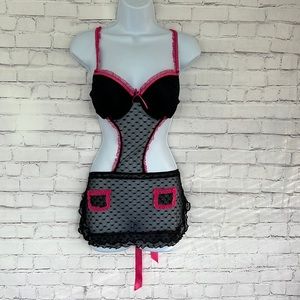 Sexy black Mesh lingerie top